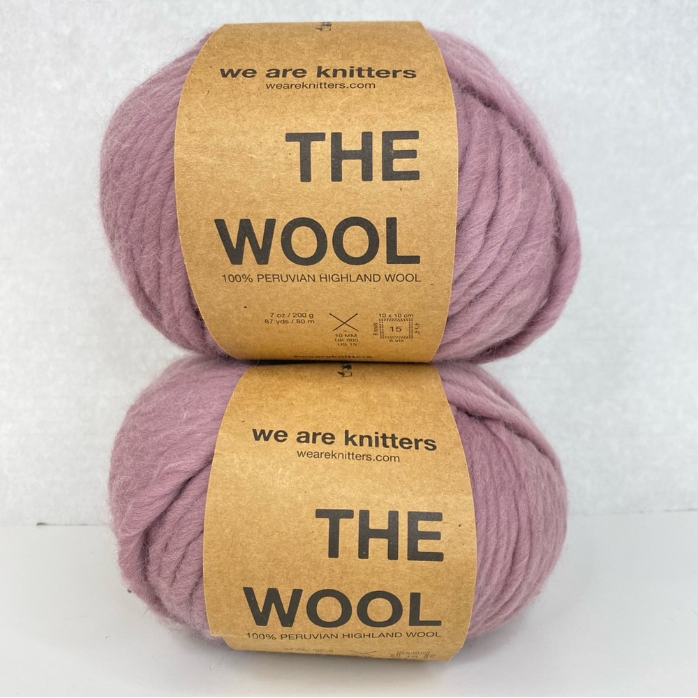 We Are Knitters The Wool in Mauve 2 Skeins Yarn NEW
